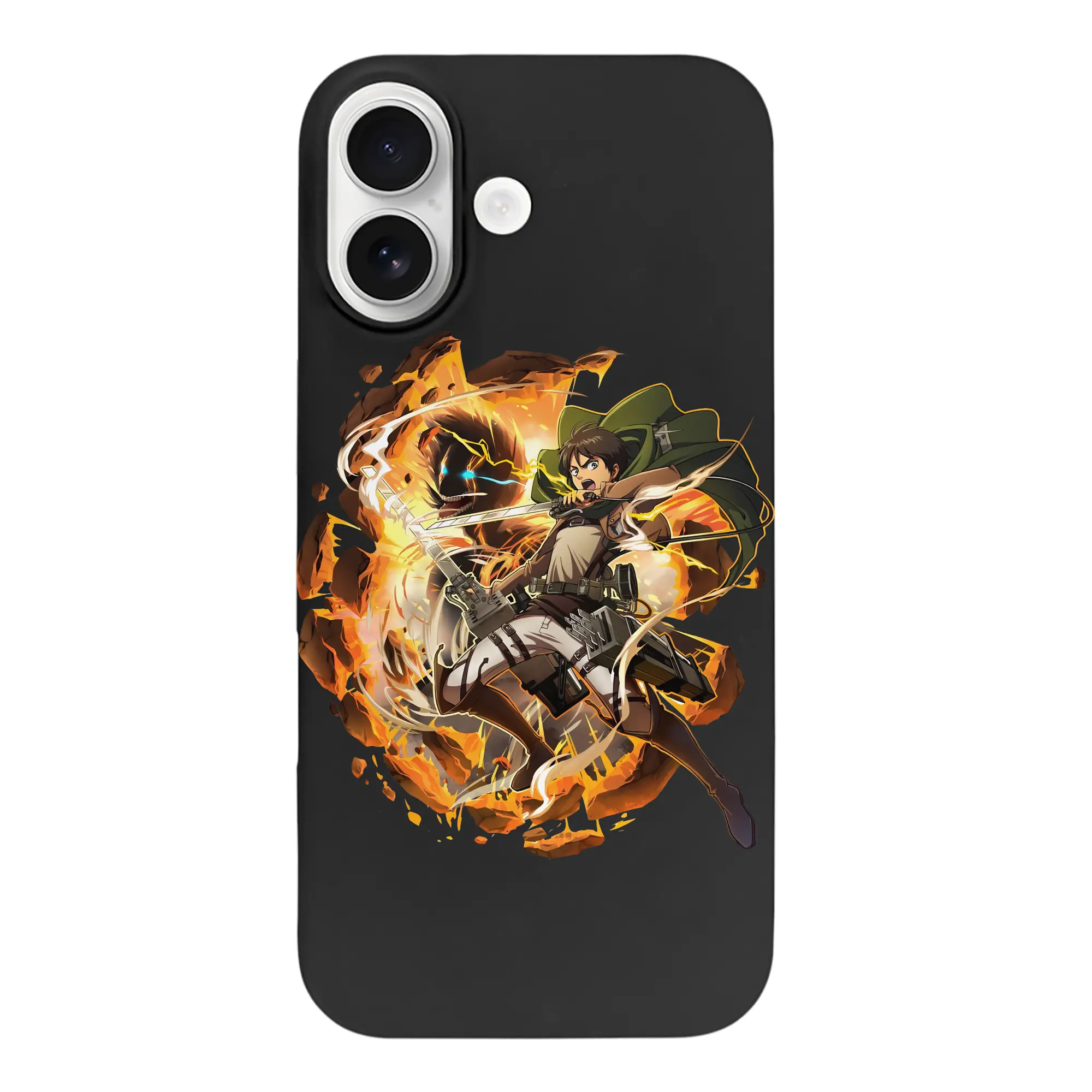 進撃の巨人 グッズ エレン・イェーガー - iPhone 17 シリーズ シリコンケース 薄型 耐衝撃 指紋防止 ソフトタッチカバー 精密フィット 傷防止 保護ケース iPhone 17/17 Air/17 Pro/17 Pro Max 対応